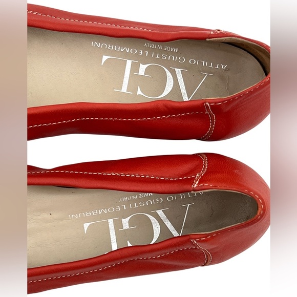 AGL Monika Genuine leather calfskin ballet color block flats shoes 37.5 7.5 - Picture 5 of 10